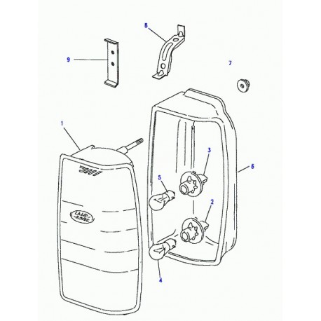 Land rover support lanterne arrière Discovery 1 (AMR2421)