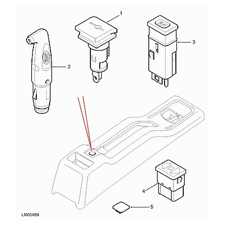 Land rover interrupteur commande glace porte spe Discovery 1, 2 et Freelander 1 (AMR2497)