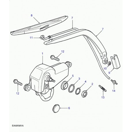 Land rover ecrou a six pans Freelander 1 (AMR3846)