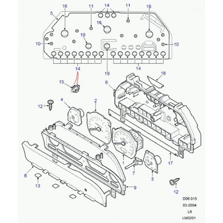 Land rover compteur de vitesse Freelander 1 (AMR6196)