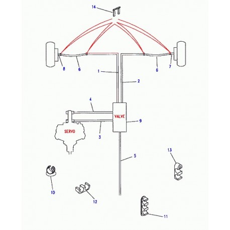 Land rover tuyau flexible de frein avant Discovery 1 (ANR1765)