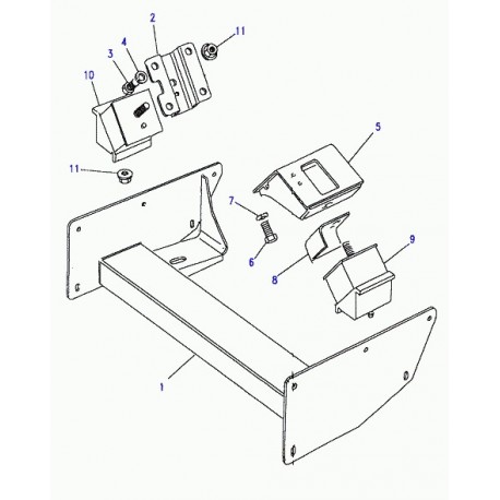 Land rover support cote gauche Defender 90, 110, 130 et Discovery 1 (ANR3201)