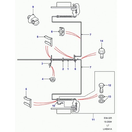 Land rover tuyau de frein Range P38 (ANR3267)