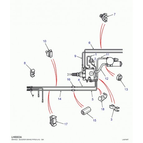 Land rover tuyau flexible Range P38 (ANR3321)