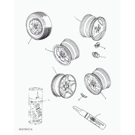 Land rover enjoliveur centre de roue Range P38 (ANR3522MNH)