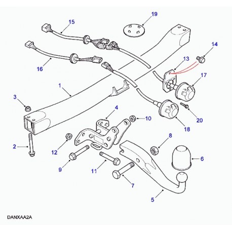 Land rover capuchon boule attelage (ANR3635)