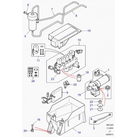 Land rover contacteur de pression d'air Range P38 (ANR3902)