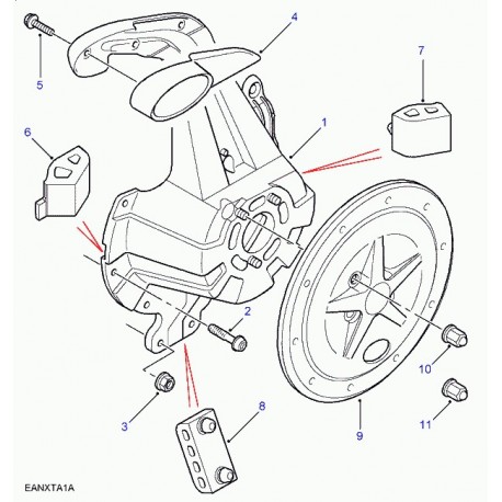 Land rover recouvrement roue de secours Freelander 1 (ANR3977)