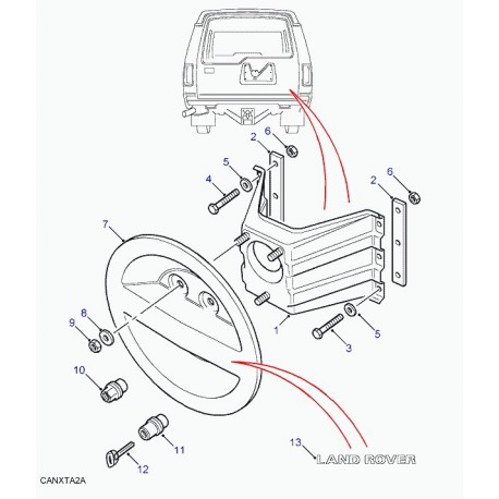 Land rover ecrou de roue Discovery 1 (ANR4914)