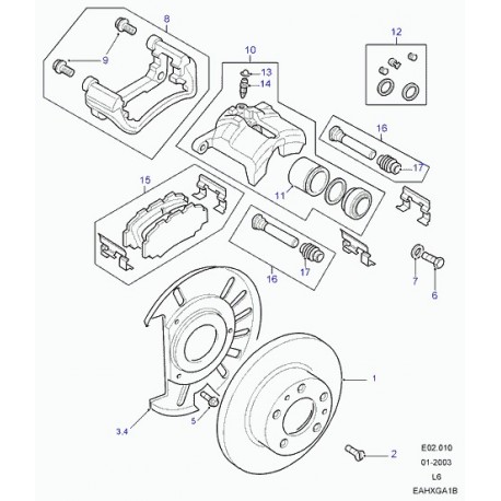 Land rover tole de protection-disque frein Freelander 1 (ANR5577)