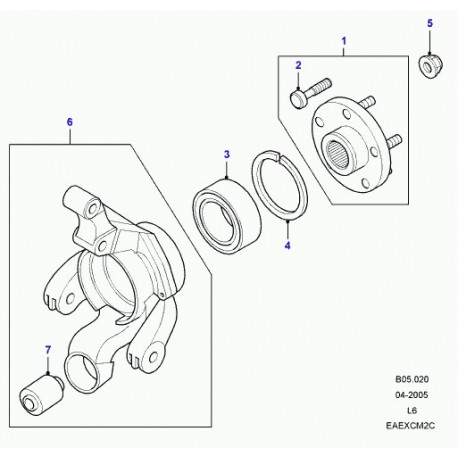 Land rover roulement de moyeu Freelander 1 (ANR5861)