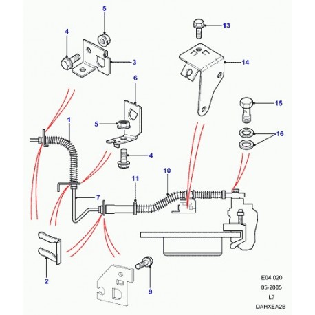 Land rover tuyau flexible de frein arrière Range P38 (ANR5916)