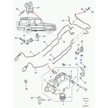 Land rover support Discovery 2 (ANR6698)