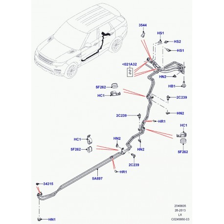 Land rover agrafe Discovery 2 et Range L405,  Sport (ANR6702)