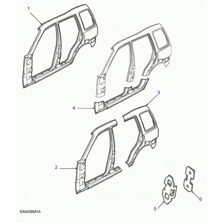 Land rover plaque taraudee-gache de porte Freelander 1 (ASR1278)