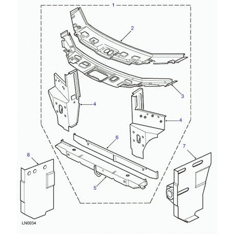 Land rover tole support phare Freelander 1 (ASR2485)