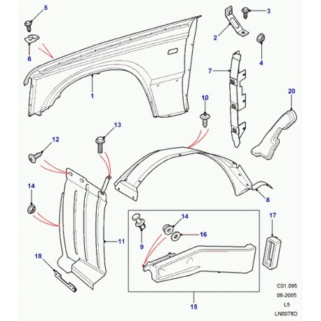 Land rover deflecteur Discovery 2 (ASU700040)