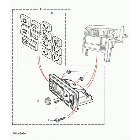 Land rover ensemble de commande chauffage Range P38 (AWR1010)