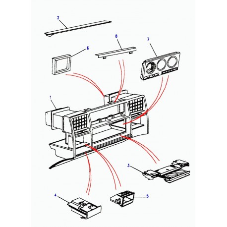 Land rover vide-poches console Discovery 1 (AWR1199LNF)