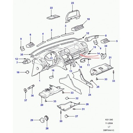 Land rover prolongement tablier Range P38 (AWR1312)