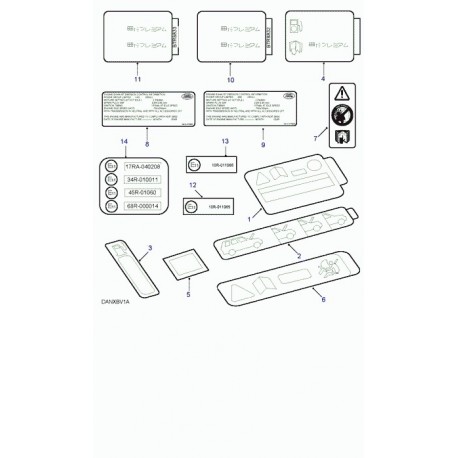 Land rover decalque Range P38 (AWR1375)