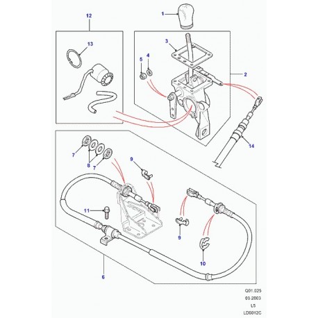 Land rover tringle de reglage Discovery 2 (AWR2983PMA)