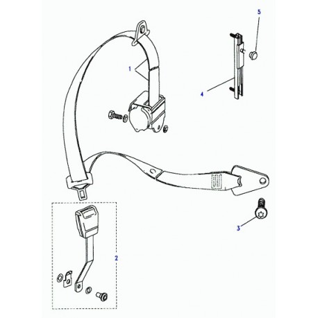 Land rover boucle fermeture ceinture securite Discovery 1 (AWR3004LNF)