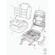 Land rover garniture dossier de siege avant Discovery 2 (AWR3396)