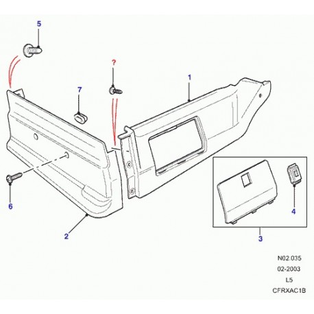 Land rover finisher-plinth Discovery 2 (AWR3428PUY)