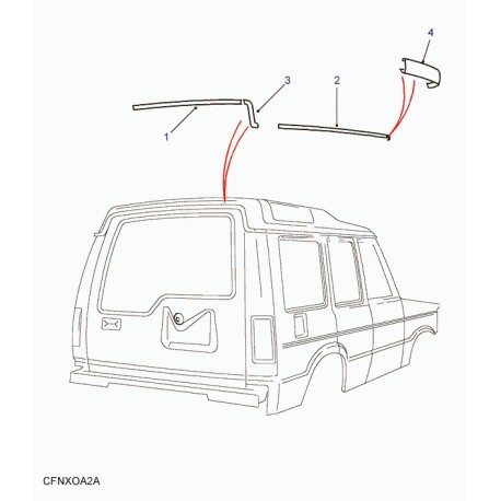 Land rover garniture Discovery 2 (AWR4418)