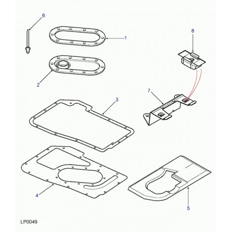 Land rover rembourrage mousse Discovery 2 (AWR5528)