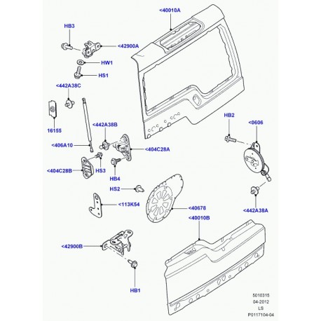 Land rover boulon Discovery 3 (AYG000012)