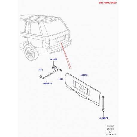 Land rover appuie-tete Range L322 (BHE760040)