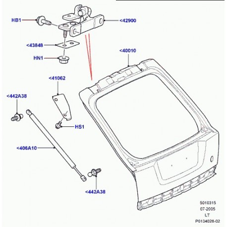 Land rover bequille pneumatique Range Sport (BHE790043)