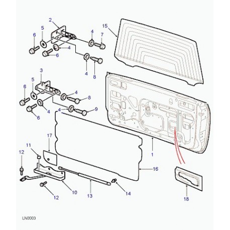 Land rover porte de coffre a bagages Freelander 1 (BIC490010)