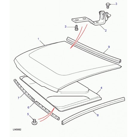 Land rover charniere capot Discovery 1, 2 (BKB700020)
