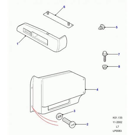 Land rover agrafe Range P38 (BTR1484LOY)