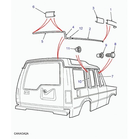 Land rover agrafe Discovery 1 (BTR915PUB)