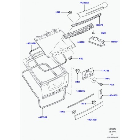 Land rover ecrou a collet Range Sport (BYH500050)