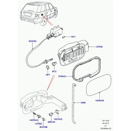 Land rover tuyau Discovery 3, Range Sport (BZX500010)