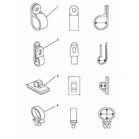 Land rover agrafe Defender 90, 110, 130 et Discovery 1 (C393771L)