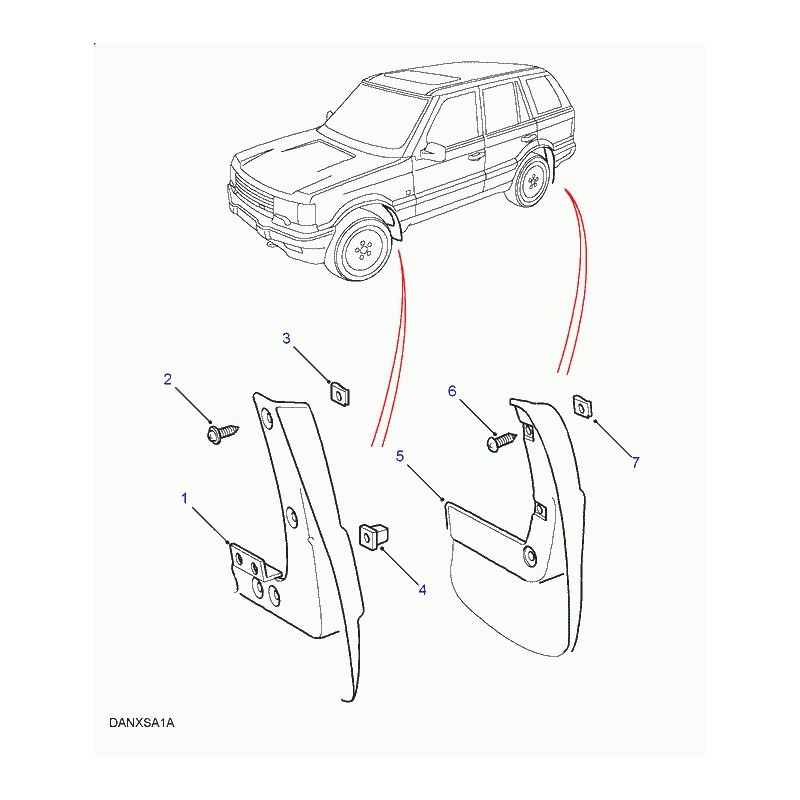 Commander Pare boue avant gauche Range L405, Sport BRITPART (2N38I) pas  cher sur RLD Autos