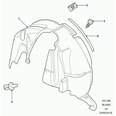 Land rover tole protectrice passage de roue Freelander 1 (CLF500580)