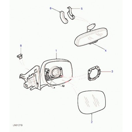 Land rover retroviseur droit Range P38 (CRB001720LML)