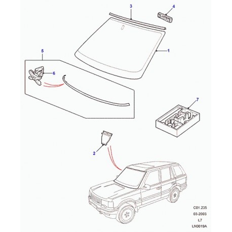 Land rover bras support retroviseur Range P38 (CTN100100PJ)