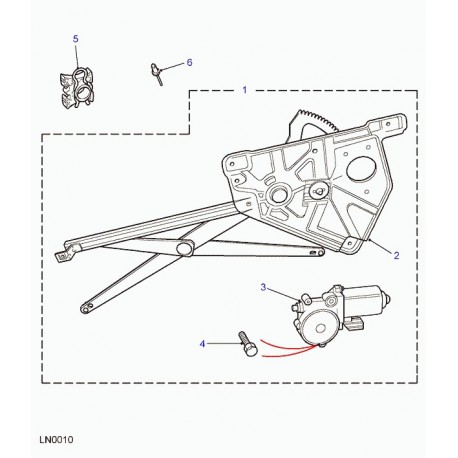 Land rover leve vitre avant gauche Range P38 (CVF100750)