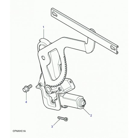 Land rover mecanisme leve vitre arriere droit Discovery 2 (CVH101240)