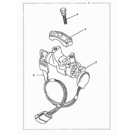 Land rover cle non decoupee Discovery 1 (CWE10032L)