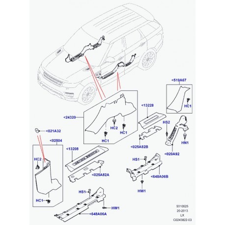 Land rover vis a tole Range L405,  Sport (DA608046)