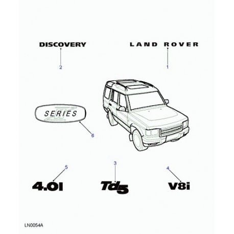 Land rover embleme plastique Discovery 2 (DAM100750MAD)